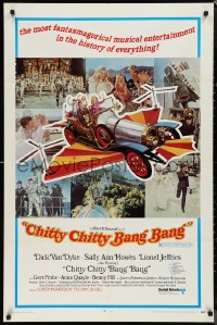 9t1292 CHITTY CHITTY BANG BANG style B 1sh 1969 Dick Van Dyke, Sally Ann Howes, flying car, montage!