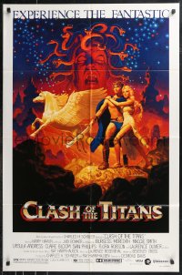 9t1301 CLASH OF THE TITANS 1sh 1981 Ray Harryhausen, fantasy art by Greg & Tim Hildebrandt!