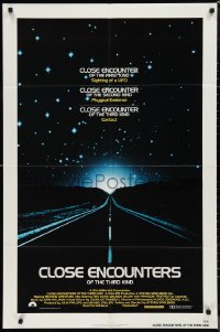 9t1306 CLOSE ENCOUNTERS OF THE THIRD KIND 1sh 1977 Steven Spielberg sci-fi classic, Dreyfuss!