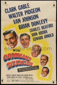 9t1315 COMMAND DECISION 1sh 1948 Clark Gable, Walter Pidgeon, Van Johnson, Brian Donlevy!