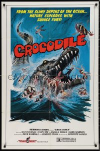 9t1329 CROCODILE 1sh 1981 Chorake, wild art of gargantuan reptile eating sexy girls and more!