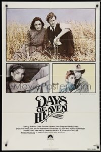 9t1345 DAYS OF HEAVEN 1sh 1978 Richard Gere, Brooke Adams, directed by Terrence Malick!