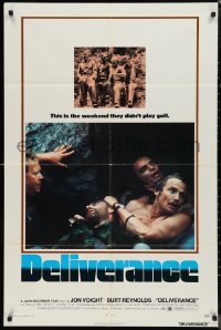 9t1355 DELIVERANCE 1sh 1972 Jon Voight, Burt Reynolds, Ned Beatty, John Boorman classic!