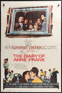 9t1372 DIARY OF ANNE FRANK 1sh 1959 Millie Perkins as Jewish girl in hiding in World War II!