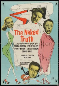 9t1112 YOUR PAST IS SHOWING English 1sh 1958 Peter Sellers, Terry-Thomas, The Naked Truth!