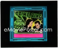 9t0735 CRIME RING glass slide 1938 Allan Rocky Lane & Frances Mercer help fortune tellers!