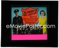 9t0750 PRIDE OF THE LEGION glass slide 1932 Barbara Kent & police officer J. Farrell MacDonald!