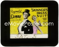 9t0759 SKINNER'S DRESS SUIT glass slide 1927 dapper Reginald Denny & Laura La Plante back to back!