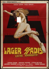 9t0144 CAPTIVE WOMEN II Italian 1p 1976 wild Tino Aller art of naked girl & bloody swastika!