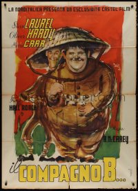 9t0197 PACK UP YOUR TROUBLES Italian 1p R1940s art of Laurel & Hardy by Geleng, ultra rare!