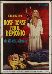 9t0096 DEMONS OF THE MIND Italian 2p 1973 Hammer horror, different sexy horror art by Mario Piovano!