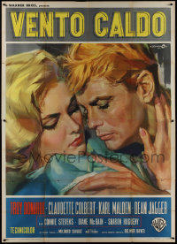 9t0114 PARRISH Italian 2p R1963 Cesselon art of Troy Donahue with sexy Connie Stevens, ultra rare!
