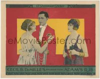 9t0297 ADAM'S RIB LC 1923 Cecil B DeMille's tale of infidelity, Anna Q. Nilsson has affair w/a king!