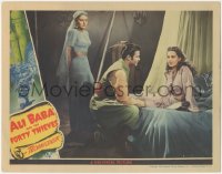 9t0299 ALI BABA & THE FORTY THIEVES LC 1943 Turhan Bey kneels between Maria Montez & sexy Ramsay Ames!