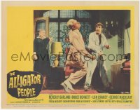 9t0302 ALLIGATOR PEOPLE LC #4 1959 great image of Lon Chaney Jr. punching George Macready!