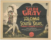 9t0249 ALOMA OF THE SOUTH SEAS TC 1926 Hanneman art of sexy island beauty Gilda Gray, ultra rare!
