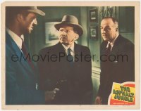 9t0305 ASPHALT JUNGLE LC #3 1950 Sam Jaffe watches Sterling Hayden pointing gun at Louis Calhern!