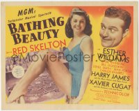 9t0252 BATHING BEAUTY TC 1944 Red Skelton leers at sexy smiling Esther Williams in swimsuit!