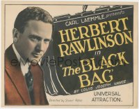 9t0254 BLACK BAG TC 1922 super close portrait of Herbert Rawlinson, ultra rare!