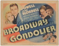 9t0258 BROADWAY GONDOLIER TC 1935 Dick Powell, Joan Blondell, Menjou, Four Mills Bros, ultra rare!