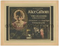 9t0259 CHARMING DECEIVER TC 1921 Alice Calhoun won't listen to her father or her lover, ultra rare!