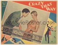 9t0329 CRAZY THAT WAY LC 1930 pretty young Joan Bennett & Kenneth MacKenna playing on model bridge!