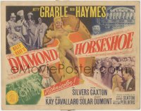 9t0266 DIAMOND HORSESHOE TC 1945 great image of sexy dancer Betty Grable in skimpy outfit w/cast!