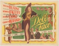 9t0267 DOLL FACE TC 1945 sexy Vivian Blaine, Carmen Miranda, Perry Como & Dennis O'Keefe!
