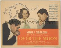 9t0283 OVER THE MOON TC 1939 Merle Oberon, Rex Harrison, Robert E. Sherwood & Alexander Korda!