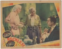 9t0453 RECKLESS LC 1935 Jean Harlow makes fun of William Powell who's feeding baby too much milk!