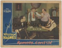 9t0455 REMOTE CONTROL LC 1930 radio psychic William Haines watches men fighting at card game, rare!