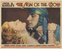 9t0464 SIGN OF THE CROSS LC 1933 best romantic close up of Fredric March & sexy Elissa Landi!!