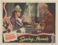 9t0467 SPRING PARADE LC 1940 c/u of pretty Deanna Durbin & Henry Stephenson as the emperor!