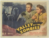 9t0290 VALLEY OF THE ZOMBIES TC 1946 great art of death figure & man in black, very rare!