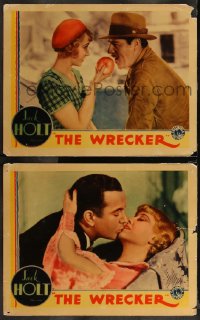 9t0532 WRECKER 2 LCs 1933 great images of Jack Holt & Genevieve Tobin in earthquake disaster!