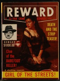 9t0086 REWARD: TRUE CRIME CASES magazine April 1955 Death & Strip Teaser, Girl of the Streets