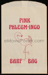 9t0060 PINK FLAMINGOS Pink Phlegm-ingo barf bag 1972 John Waters classic, ultra rare!