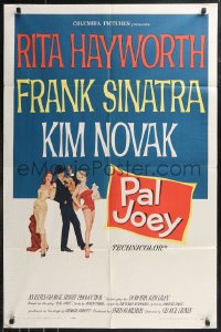 9t1815 PAL JOEY 1sh 1957 Maurice Thomas art of Frank Sinatra, sexy Rita Hayworth & Kim Novak!