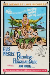 9t1821 PARADISE - HAWAIIAN STYLE 1sh 1966 Elvis in the swinging swaying luau-ing South Seas!