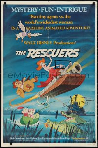 9t1880 RESCUERS 1sh 1977 Disney mouse mystery adventure cartoon from depths of Devil's Bayou!
