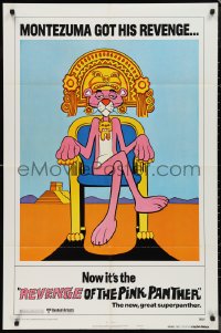9t1886 REVENGE OF THE PINK PANTHER style B advance 1sh 1978 Blake Edwards, Aztec cartoon art!