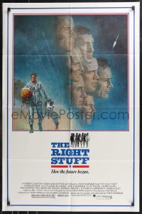 9t1887 RIGHT STUFF 1sh 1983 great Tom Jung montage art of the first NASA astronauts!