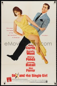 9t1933 SEX & THE SINGLE GIRL 1sh 1965 great full-length image of Tony Curtis & sexiest Natalie Wood!