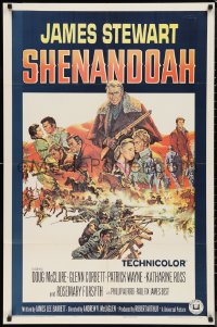 9t1939 SHENANDOAH 1sh 1965 James Stewart, Civil War, great Frank McCarthy artwork!