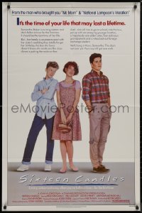 9t1951 SIXTEEN CANDLES 1sh 1984 Molly Ringwald, Anthony Michael Hall, directed by John Hughes!
