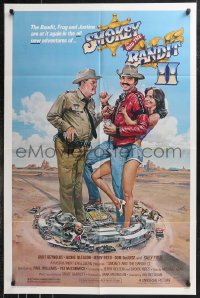 9t1962 SMOKEY & THE BANDIT II 1sh 1980 Goozee art of Burt Reynolds, Jackie Gleason & Sally Field!