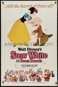 9t1963 SNOW WHITE & THE SEVEN DWARFS style A 1sh R1967 Walt Disney animated cartoon fantasy classic!