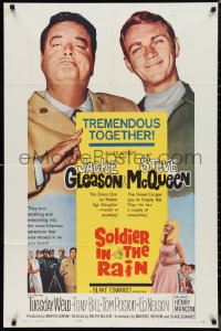 9t1968 SOLDIER IN THE RAIN 1sh 1964 close-ups of misfit soldiers Steve McQueen & Jackie Gleason!