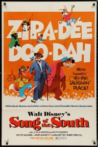 9t1975 SONG OF THE SOUTH 1sh R1972 Walt Disney, Uncle Remus, Br'er Rabbit & Bear, zip-a-dee doo-dah!