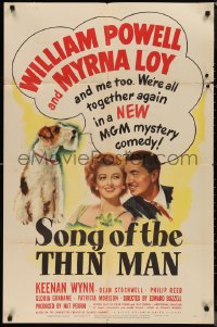 9t1977 SONG OF THE THIN MAN 1sh 1947 William Powell, Myrna Loy, and Asta the dog too!